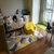 北欧简约风格几何地毯客厅现代沙发茶几垫卧室床边家用长方形地毯(KJ-黄色多边形)第4张高清大图