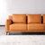 新飓简约现代L型软沙发转角位大小户型家用皮艺沙发头层牛皮沙发真皮质橙色时尚大气客厅7字形(3+左贵妃 默认)第4张高清大图