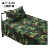 迷彩军绿学生军训三件套 宿舍床单被套枕套夏季床上用品TP2825(军绿迷彩三件套 床单120*210cm)