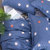 南极人四件套纯棉斜纹印花全棉被套床单式床上用品套件 -北极星(蓝色 北极星)第2张高清大图