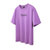 2019夏季新款短袖T恤男 紫色男士圆领上衣半袖男士帅气(粉红色 XL)第2张高清大图