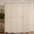圣肯尼 欧式衣柜田园衣橱 四门储物衣柜 实木侧板衣柜(象牙白 4门衣柜)第2张高清大图