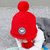 牛奶朋友冬季宝宝时尚护耳男女儿童毛线帽纯色绒布帽子围巾2件套(红色（单帽） 均码（42-50cm）)第3张高清大图