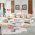 欧式沙发组合客厅L型可拆洗整装松木框架布艺沙发大小户经济型608  组合(三人位+单人位+1)第2张高清大图