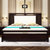 实木床实木家具1.8米大床婚床 卧室现代中式双人床单人床 带皮靠软靠实木床(1.8米单床)第2张高清大图