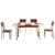 双虎家私 可伸缩餐桌北欧实木餐桌椅组合家用6人长方形饭桌子15K2(一桌六椅)第5张高清大图