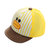 皮皮牛春季新品婴儿帽子宝宝条纹小熊鸭舌帽可爱潮萌儿童帽子(48cm（6-12个月） 黄色)第5张高清大图