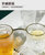 ins风太阳花水杯复古浮雕玻璃杯女家用喝果汁饮料咖啡杯子(【六只超值装】太阳花透明280ml)第3张高清大图