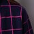 娇维安 春季女装短外套 韩版毛衣针织衫 圆领格子图案针织开衫 女(红色 均码)第4张高清大图