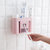 浴室牙刷置物架洗漱套装居家卫浴壁挂式卫生间漱口杯牙具架(粉色 默认)第3张高清大图