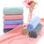 家用珊瑚绒柔软吸水面巾(两条装)(粉色 默认)第4张高清大图