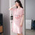 ZHF筑恒丰  纯棉 圆领短袖睡裙B-YJK8522(粉红色 XL)第3张高清大图