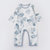 Petitkami2021秋冬婴童水墨晕染圆领爬服睡衣哈衣连体衣(90 蓝色)第3张高清大图