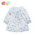 贝贝怡夏季纯棉女宝宝T恤婴儿上衣高腰裙圆点上衣151Q018(浅蓝 80cm)第2张高清大图
