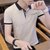 男短袖t恤潮流2018韩版纯棉v领青少年夏季男士修身青年个性印花潮10(499 均码)第5张高清大图