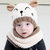 韩版儿童帽子婴儿毛线围脖套宝宝帽子0-3-6-12个月秋冬男女小孩帽子围巾套装1-2岁(黄色 颜色)第5张高清大图