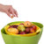 西派珂双层创意水果盘零食糖果干果盒欧式时尚水果盆套装组合果盆(绿绿套装)第4张高清大图