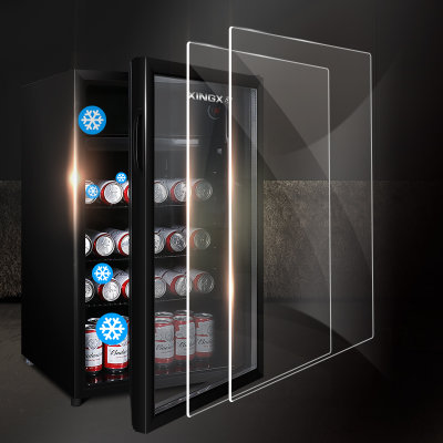 星星（XINGX）LSC-100E 100升 冰吧家用小型冰箱透明玻璃门立式红酒柜保鲜冷藏柜展示柜小冷柜
