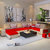 圣罗伦品牌 沙发 布艺沙发 组合 布沙发 简约现代客厅家具 *包邮(活力红 三件套小户型)第3张高清大图