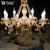 汉斯威诺蜡烛水晶灯 奢华欧式吊灯客厅灯现代创意卧室灯餐厅灯具HS701023(3头 无罩52*48CM)第3张高清大图