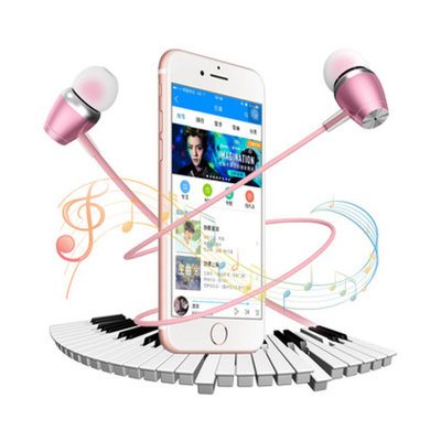 手机电脑MP3通用耳机 女生女士女神网红3.5mm耳机 手机耳机 小米耳机 苹果耳机 三星耳机 华为耳机 入耳式线控耳机(灰色)
