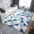 北欧简约风格几何地毯客厅现代沙发茶几垫卧室床边家用长方形地毯(JH-黑蓝白灰三角形1)第5张高清大图