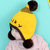 牛奶朋友 冬季宝宝护耳毛线帽纯色儿童防寒套头帽婴儿毛线帽(黄色（单帽）)第3张高清大图