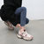 羊骑士2018新品百搭厚底潮学生运动鞋镂空透气网鞋(MX-860粉色)第3张高清大图