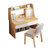 儿童学习桌家用书桌书架一体桌小学生写字桌椅套装家用课桌椅组合(60cm北欧枫木+牛角椅（单抽）)第5张高清大图