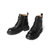 森达2021冬季新款商场同款复古金属链潮流女马丁靴4MG01DD1(黑色 34)第3张高清大图