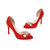 羽陌伦诗 韩版新款女鞋高贵优雅尖头水钻浅口细跟高跟单鞋 R214(红色 39)第2张高清大图