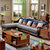 拉斐曼尼 NS001 全实木沙发欧式沙发美式皮沙发组合客厅真实木家具(1+2+左妃)第2张高清大图