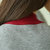 娇维安 韩版外套 春季套头衫 撞色半高领毛衣打底衫 双口袋针织衫 女(灰色 均码)第4张高清大图