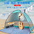 沙滩帐篷海边户外3-4人全自动快速开钓鱼野餐遮阳儿童纱网帐篷TP2335(浅灰色)第2张高清大图