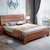 吉木多  乌金木实木床现代新中式婚床1.8米1.5米双人床家用木床卧室家具(1.5*2米 床+床头柜*2)第2张高清大图