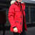吉普盾 秋冬季男士保暖时尚外穿棉服棉袄连帽休闲男装棉衣9886(红色 XL)第2张高清大图
