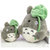 宫崎骏荷叶龙猫公仔 毛绒玩具布娃娃靠垫抱枕 儿童 玩偶 生日礼物 (浅灰色 20厘米)第3张高清大图