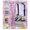 超级奢华加粗25直径圆管个性窗帘式布衣柜HBYC150D(紫花)