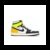 NIKE耐克乔丹AIR Jordan 1 AJ1黑黄脚趾 男女士高帮运动休闲篮球鞋板鞋跑步鞋555088-118(黄色 41)第2张高清大图