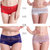 新款中腰大码女士内裤透气性感蕾丝收腹莫代尔女三角裤四条装(大红 白色 宝蓝 豆沙 4L（2.6-3尺）)第2张高清大图