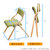 匠林家私餐椅现代简约椅子创意休闲椅可折叠电脑椅实木椅靠背椅(灰色 默认)第5张高清大图