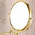 皇姿 浴室美容镜壁挂 卫生间折叠放大梳妆镜子 壁挂化妆镜金色第4张高清大图