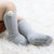 牛奶朋友秋冬韩版时尚保暖宝宝毛球暗纹长袜婴儿新生儿中筒袜(深灰色 M码（2-4岁）)第4张高清大图