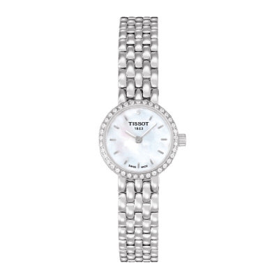 天梭/Tissot 瑞士手表 时尚系列钢带石英女表T058.009.11.051.00(银壳白面白带 钢带)