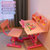 儿童学习桌儿童书桌小学生写字桌家用课桌椅套装女孩作业桌子多色(T22木色+矫正器 默认版本)第5张高清大图