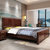 实木床 现代中式床 黄金檀木1.8米双人床 轻奢木质大床 床卧室主卧品质豪华床 1.8M单床(1.8米床+床头柜*2)第3张高清大图