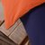 逸驰家纺全棉高密素色AB版针织撞色床笠四件套（青蓝/桔黄）（150*200cm）第3张高清大图
