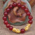 梦克拉Mkela 红玛瑙3D硬金貔貅手链 天禄貔貅 双貔貅红玛瑙女款手链第4张高清大图