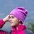 户外秋冬季抓绒帽男女款多功能防风保暖围巾围脖头套面罩帽子脖套(紫色)第2张高清大图