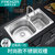 法恩莎双水槽厨房水槽套餐 304不锈钢双槽洗菜盆水池水盆洗碗盆 780×420不锈钢双槽（送两个角阀） FGP105LS(默认)第2张高清大图